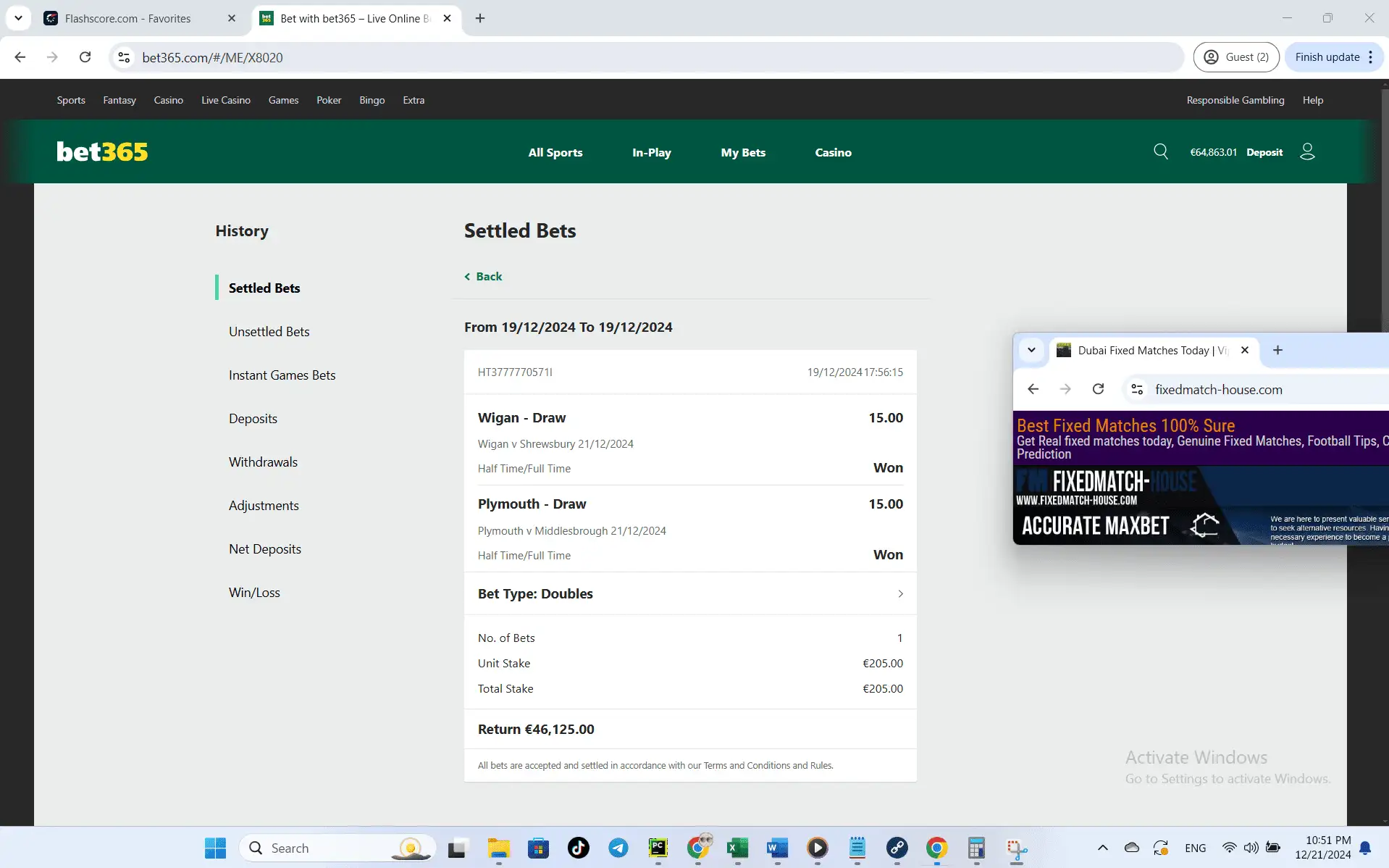 manipulated fixed matches crypto fixed matches