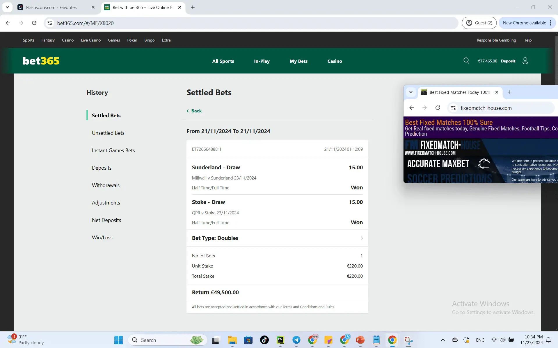 football fixed matches 1x2
