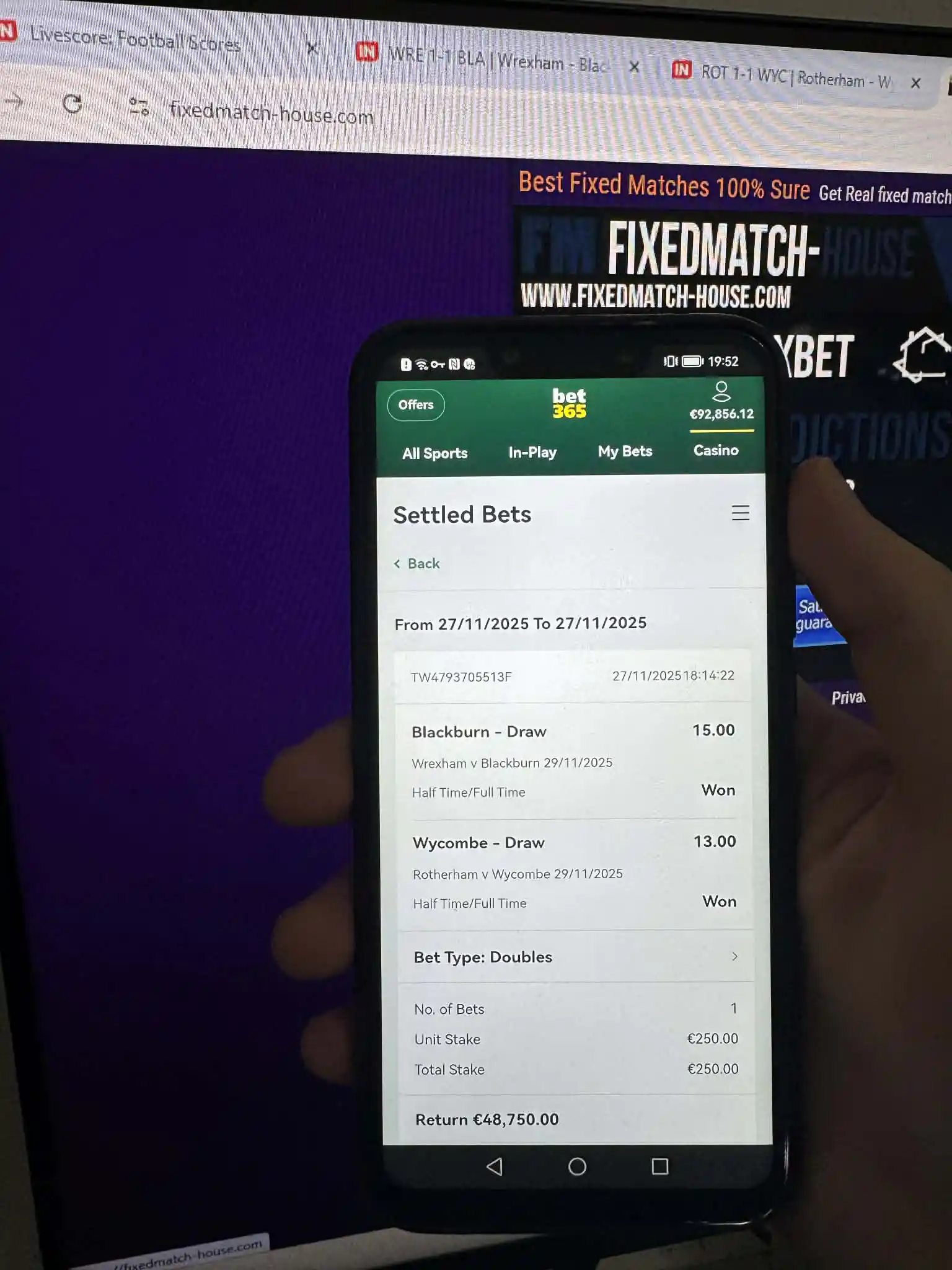 Today leaked fixed matches