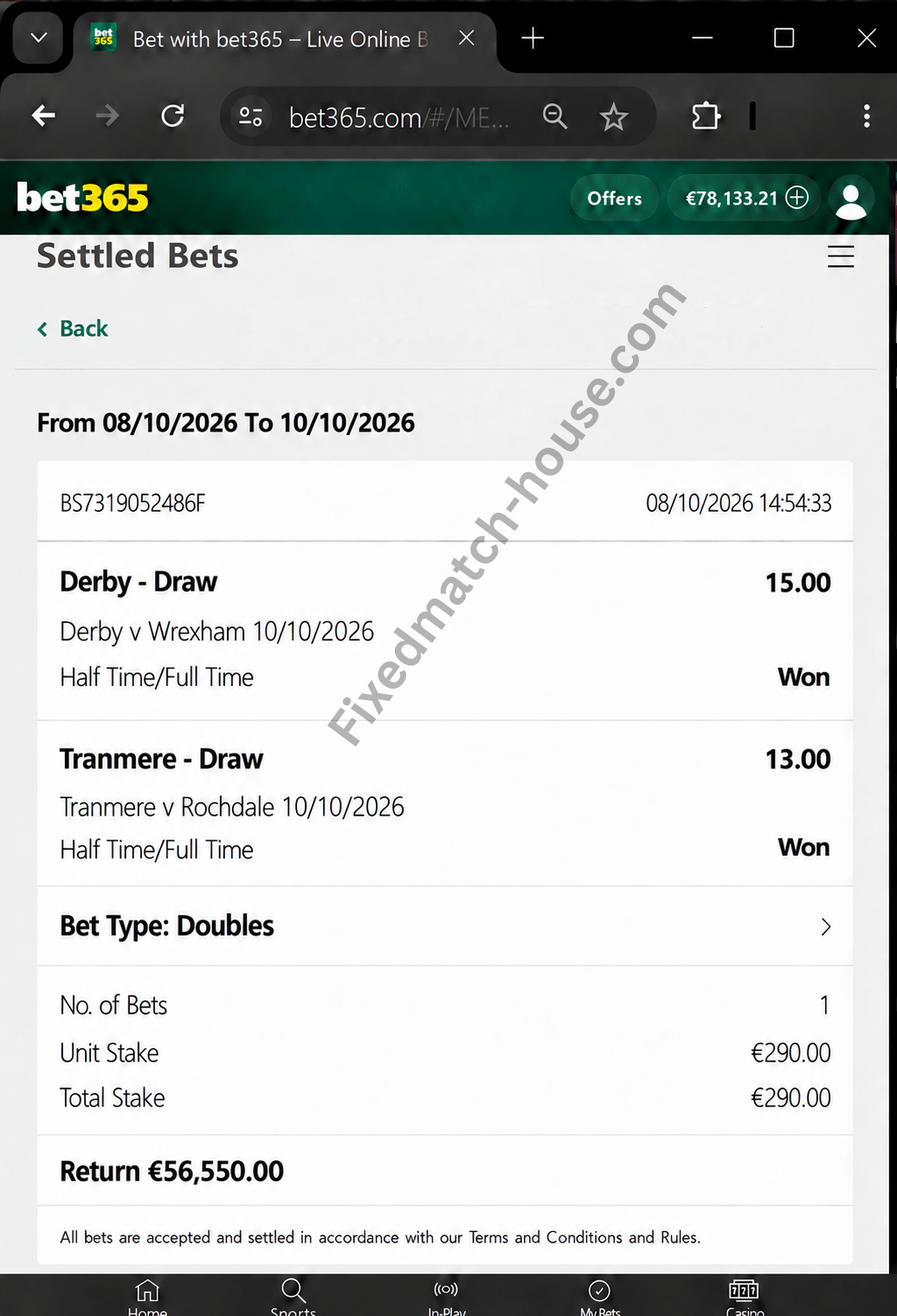 Fixed Matches Today