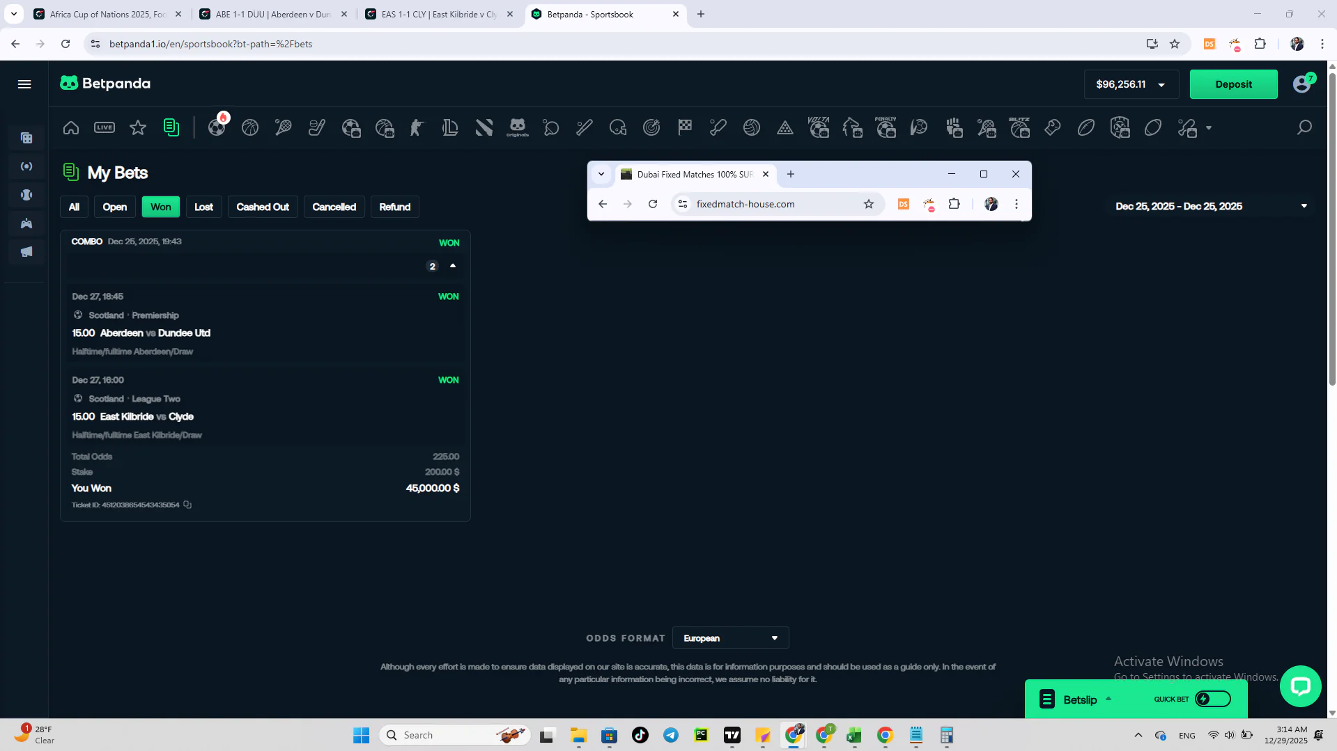 High-Confidence Football Matches