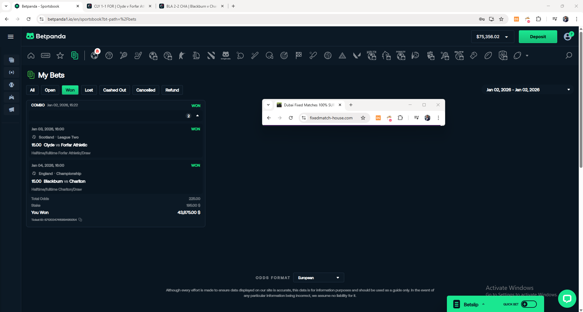 fixed matches 100 sure