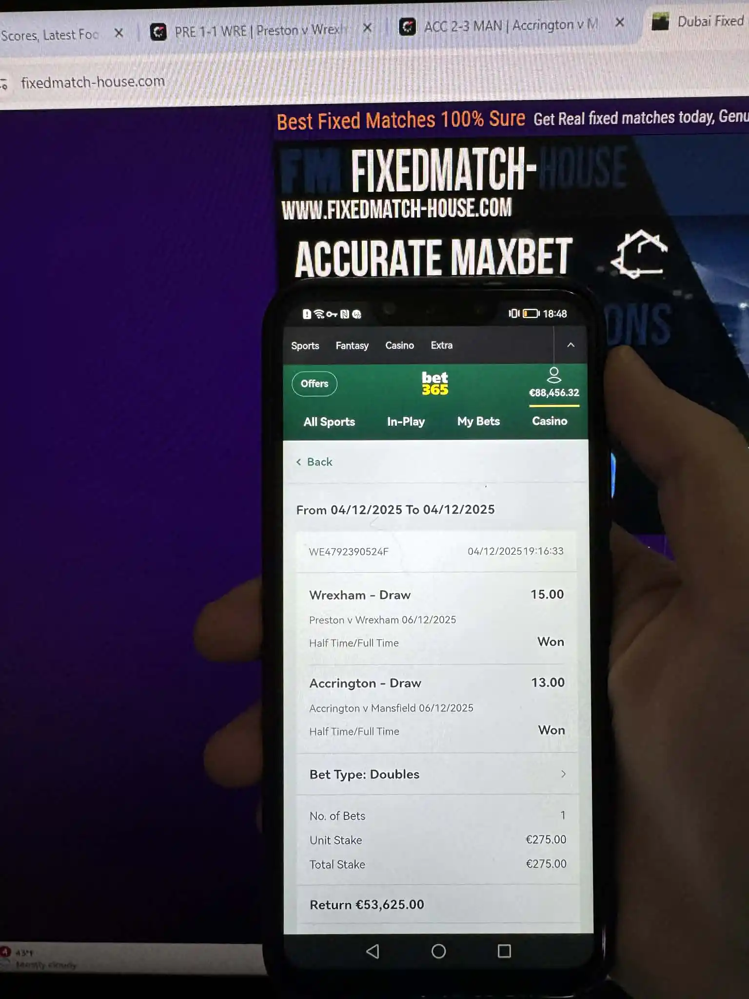 crypto fixed matches 