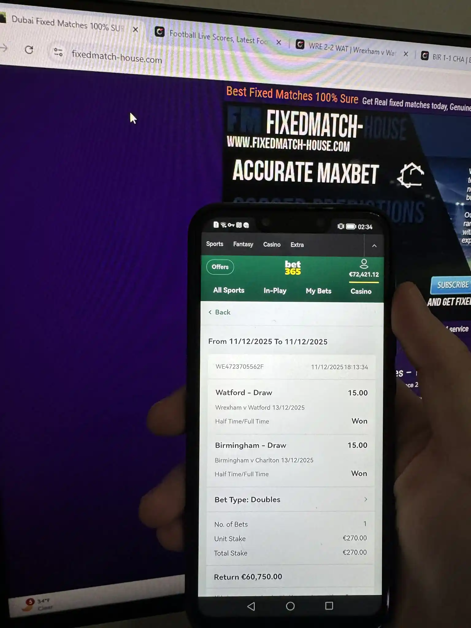 fixed matches 100 sure